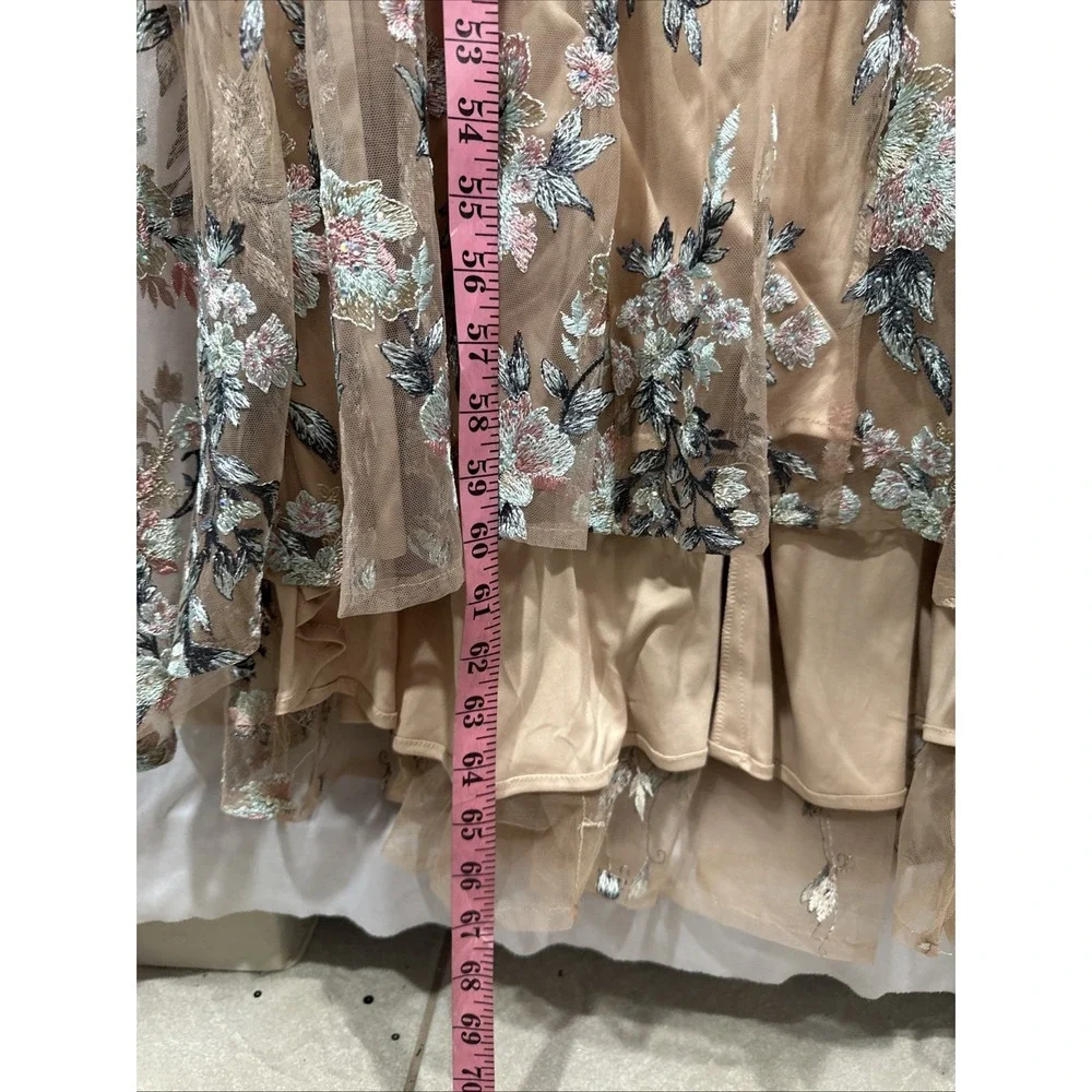 NWT $798 Mac Duggal [ 14 ] 79313 Embroidered Spaghetti Strap Trumpet Gown #J1687 - Picture 8 of 14